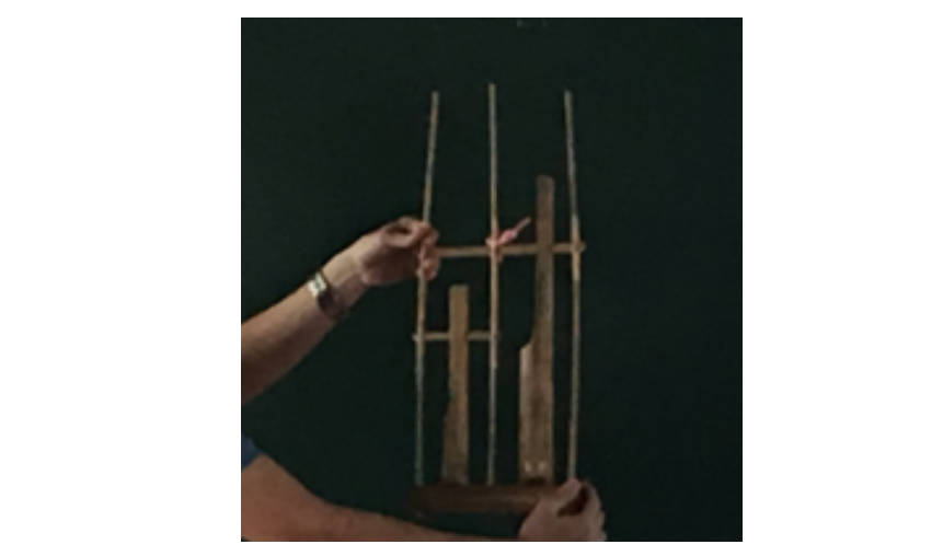 圖二:來自印尼的研究助理到班上介紹傳統樂器演奏方法