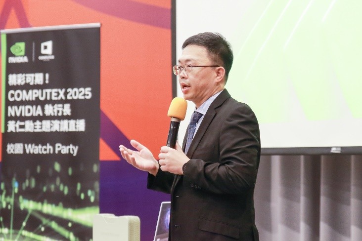 臺師大林政宏副研發長暨產創學院AI所副所長為本次活動開幕致詞